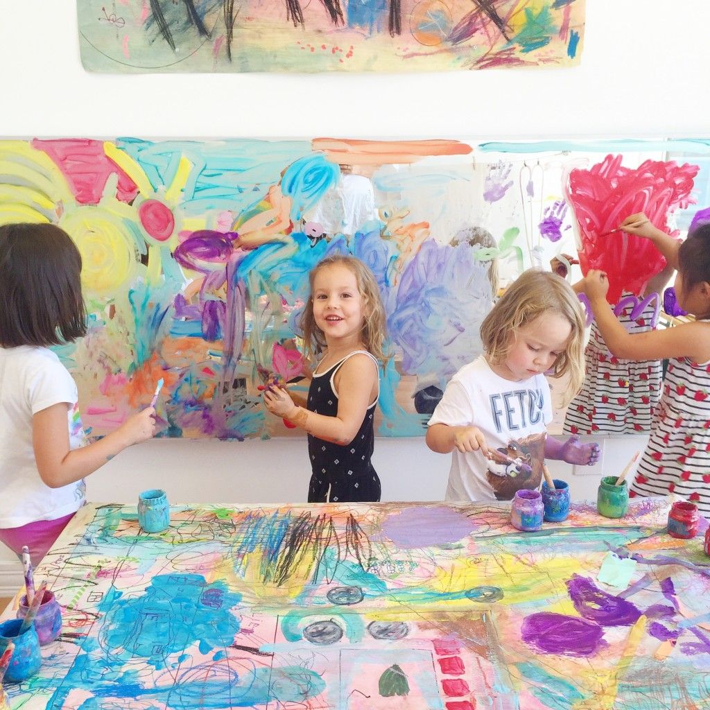 Children engaged in creative learning activities